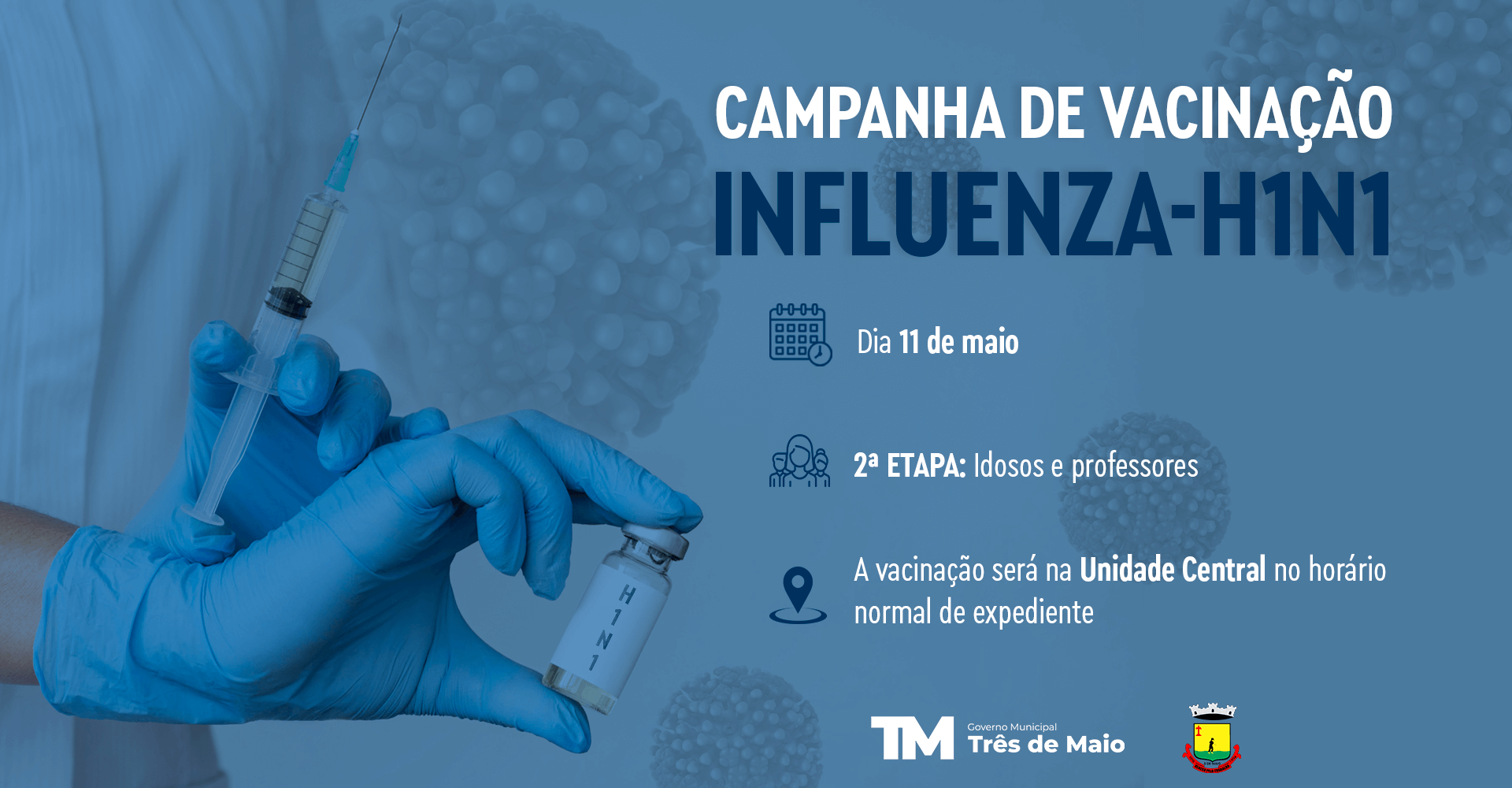 SEGUNDA ETAPA DE VACINAÇÃO CONTRA A INFLUENZA INICIA AMANHÃ
